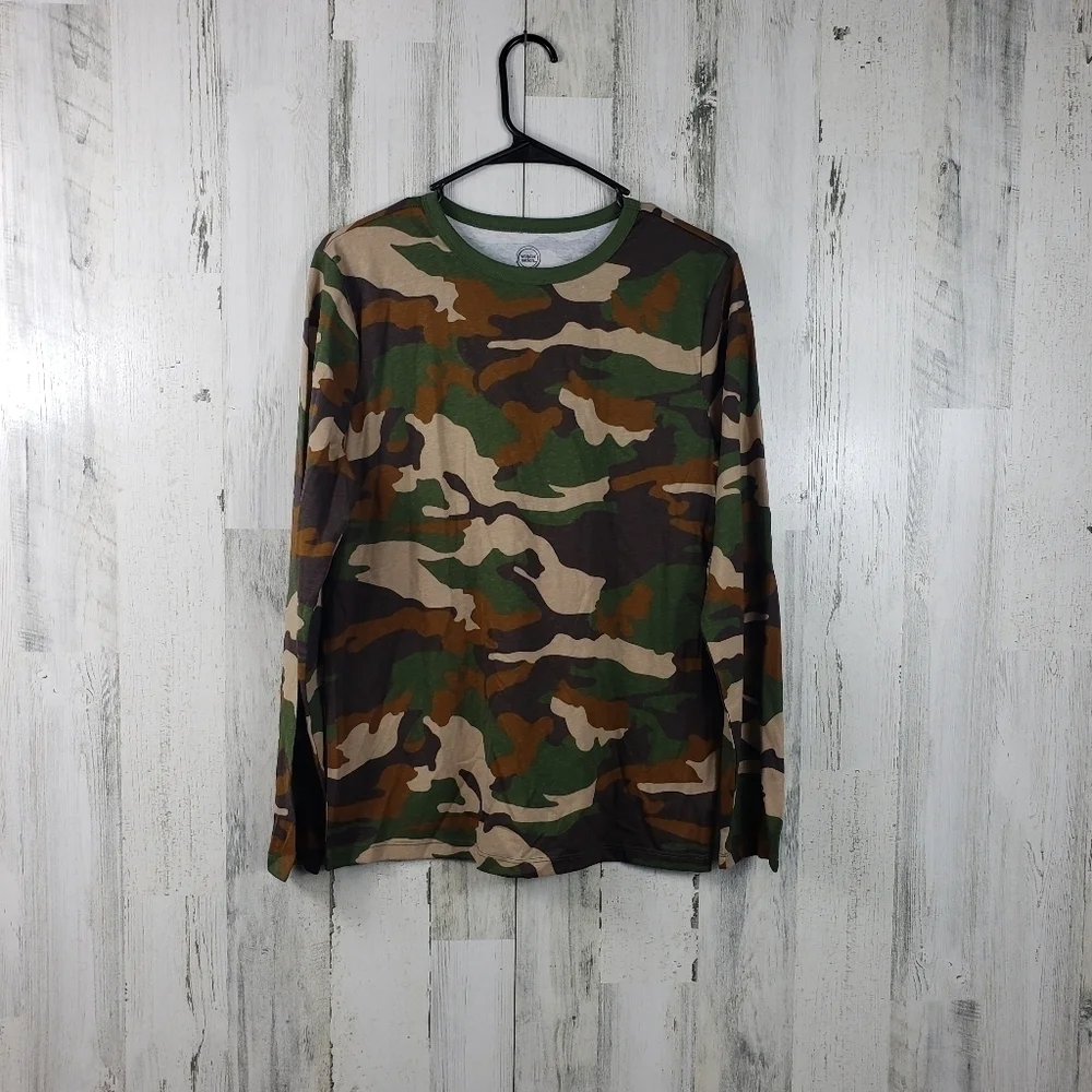 New wonder nation boys long sleeve camo shirt size XXL 18